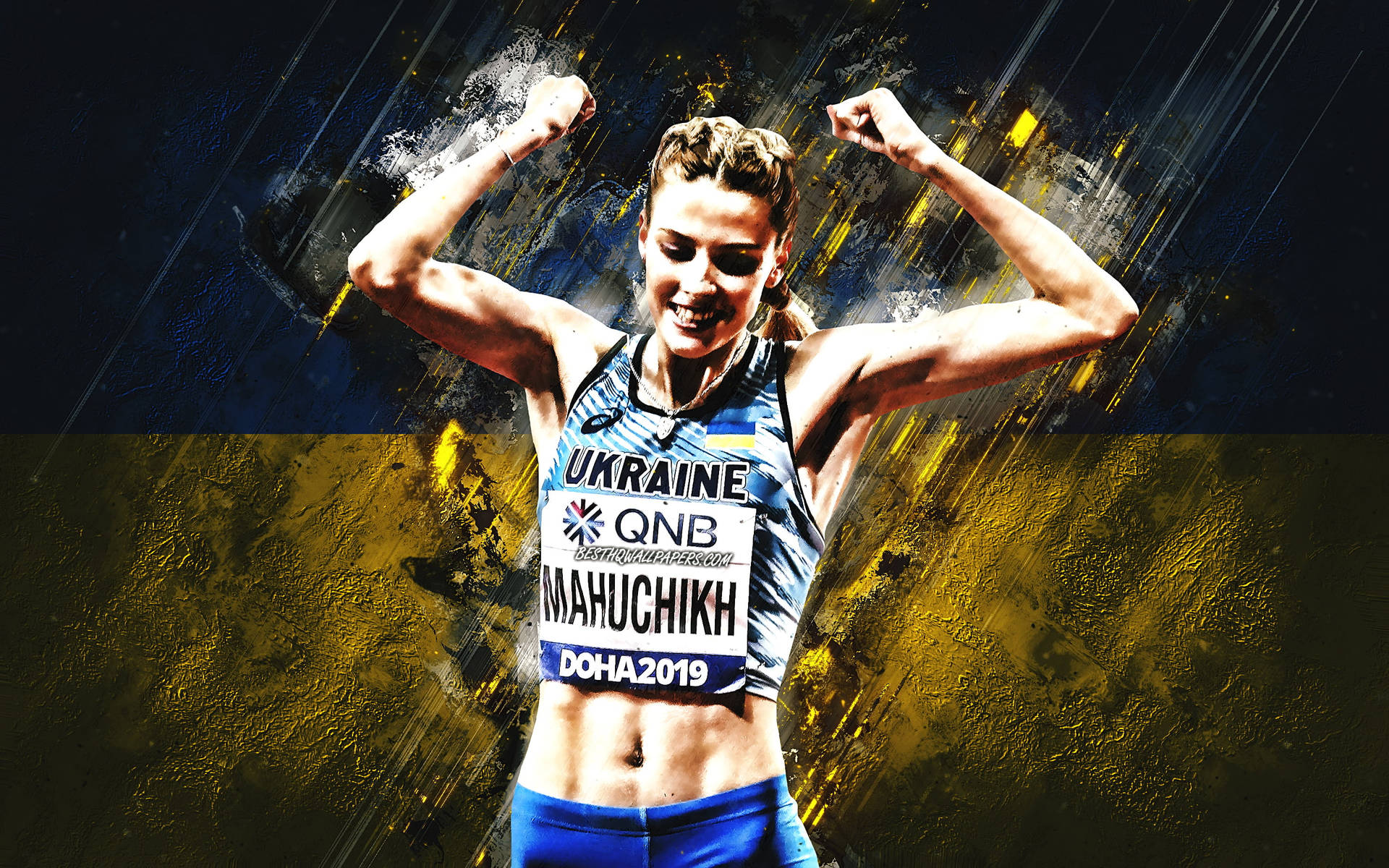 Ukraine Flag Yaroslava Mahuchikh Background