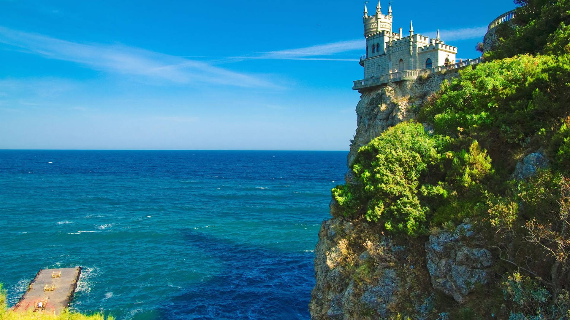 Ukraine Sea Castle Background
