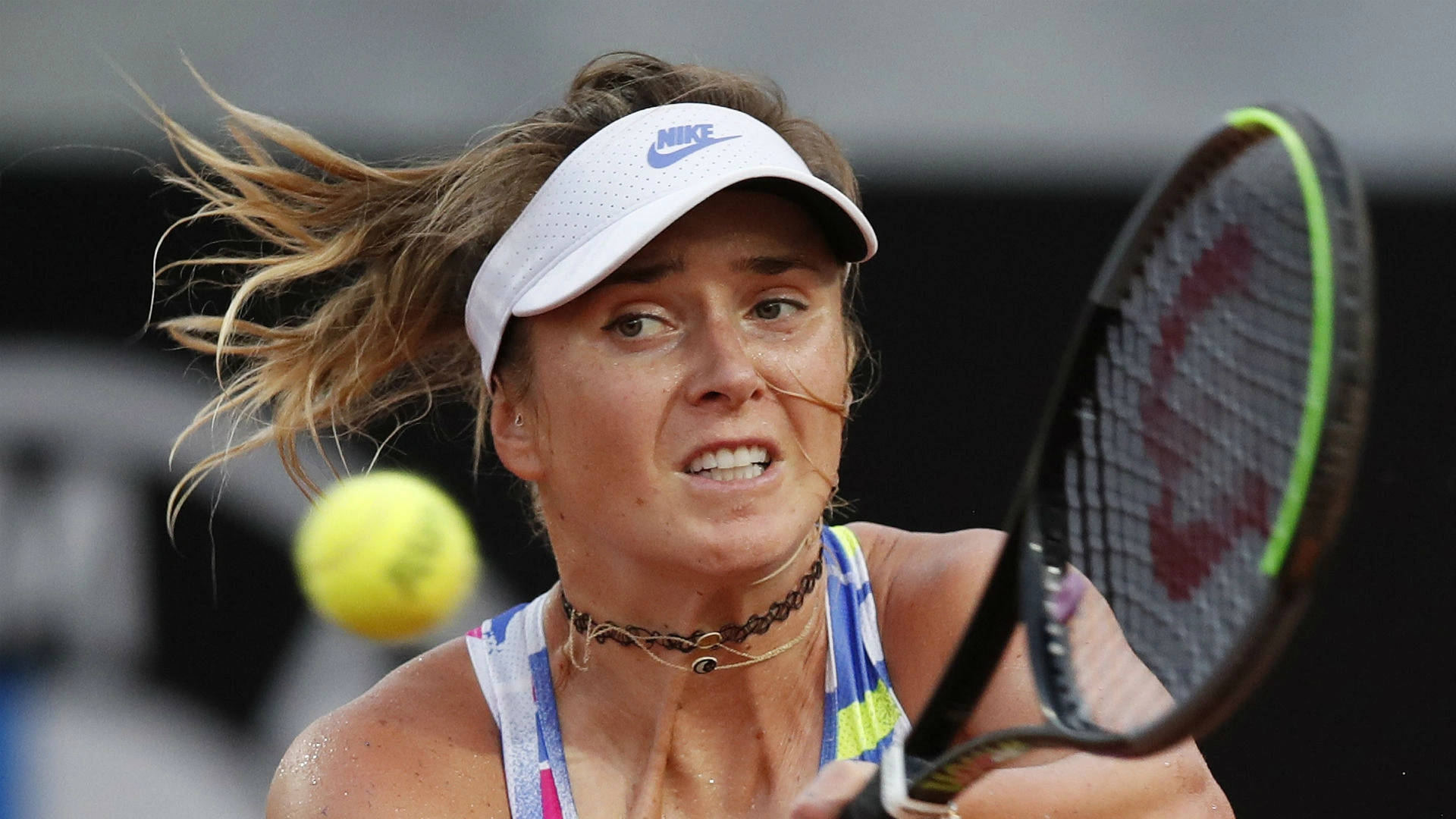 Ukrainian Tennis Powerhouse Elina Svitolina In Action Background