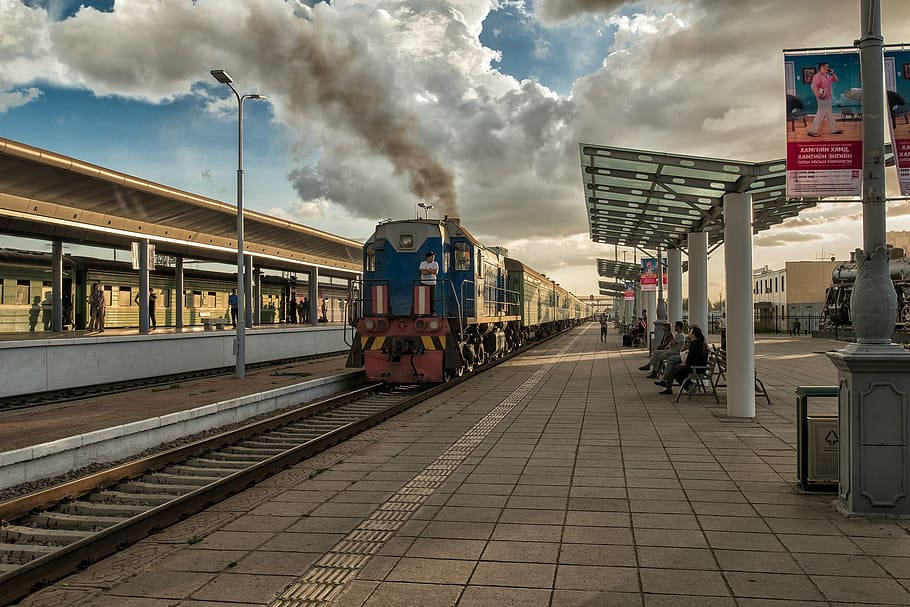 Ulaanbaatar Mongolias Train Station Background