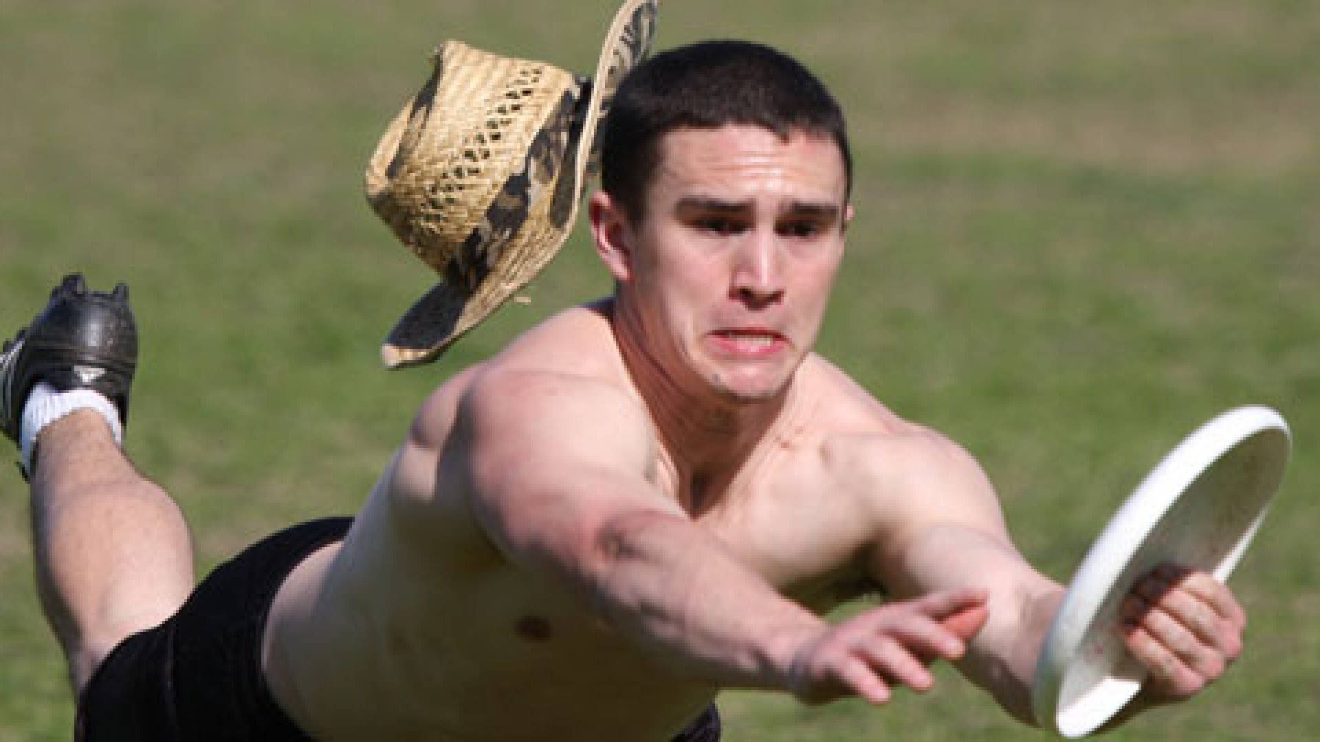 Ultimate Frisbee Shirtless Player Background