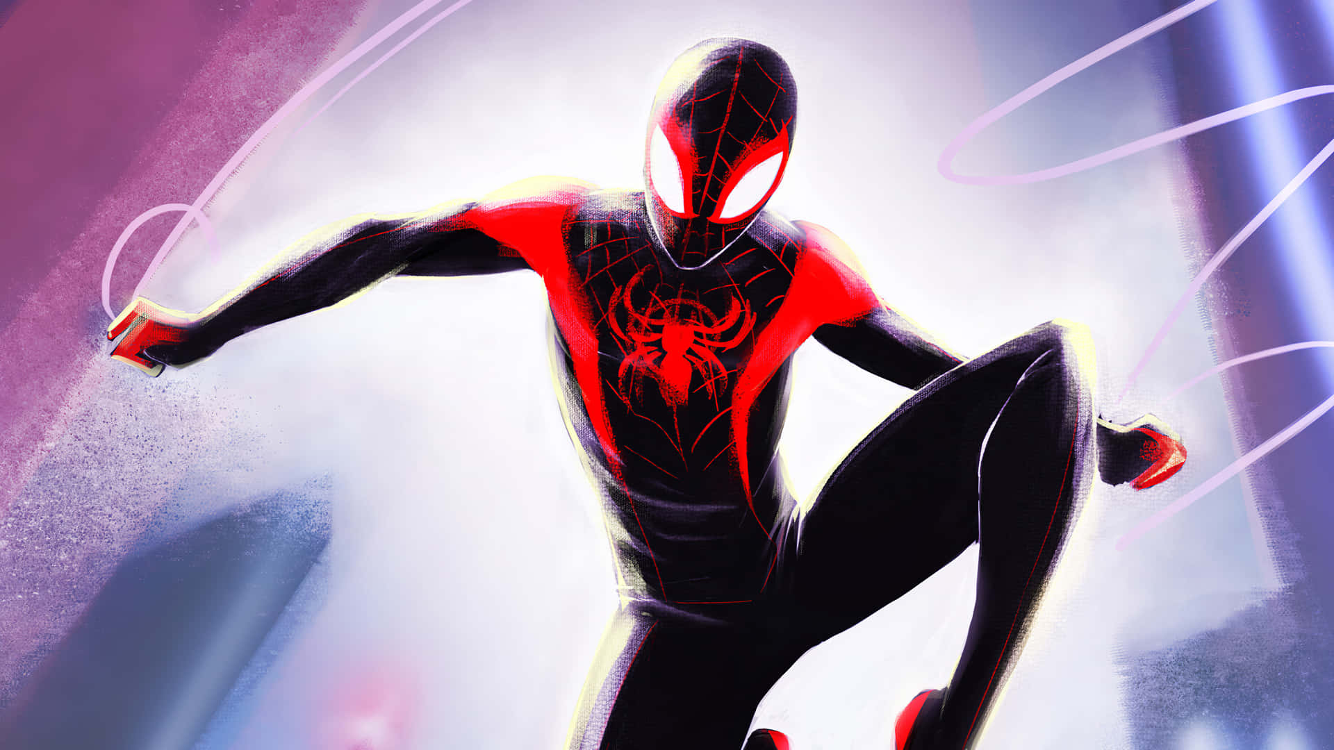 Ultimate Spider-man Swinging Action Background