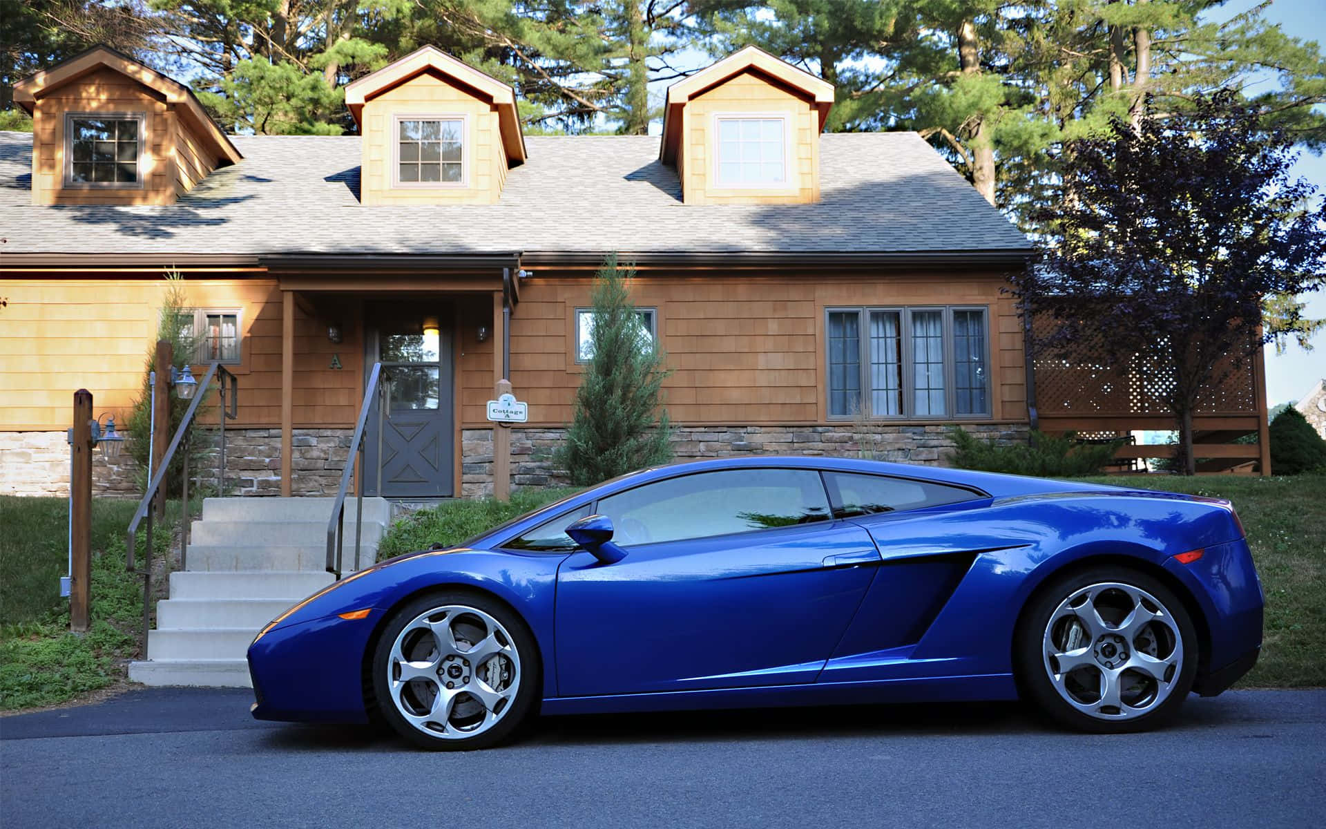Ultimate Style And Speed - Blue Lamborghini Aventador Background