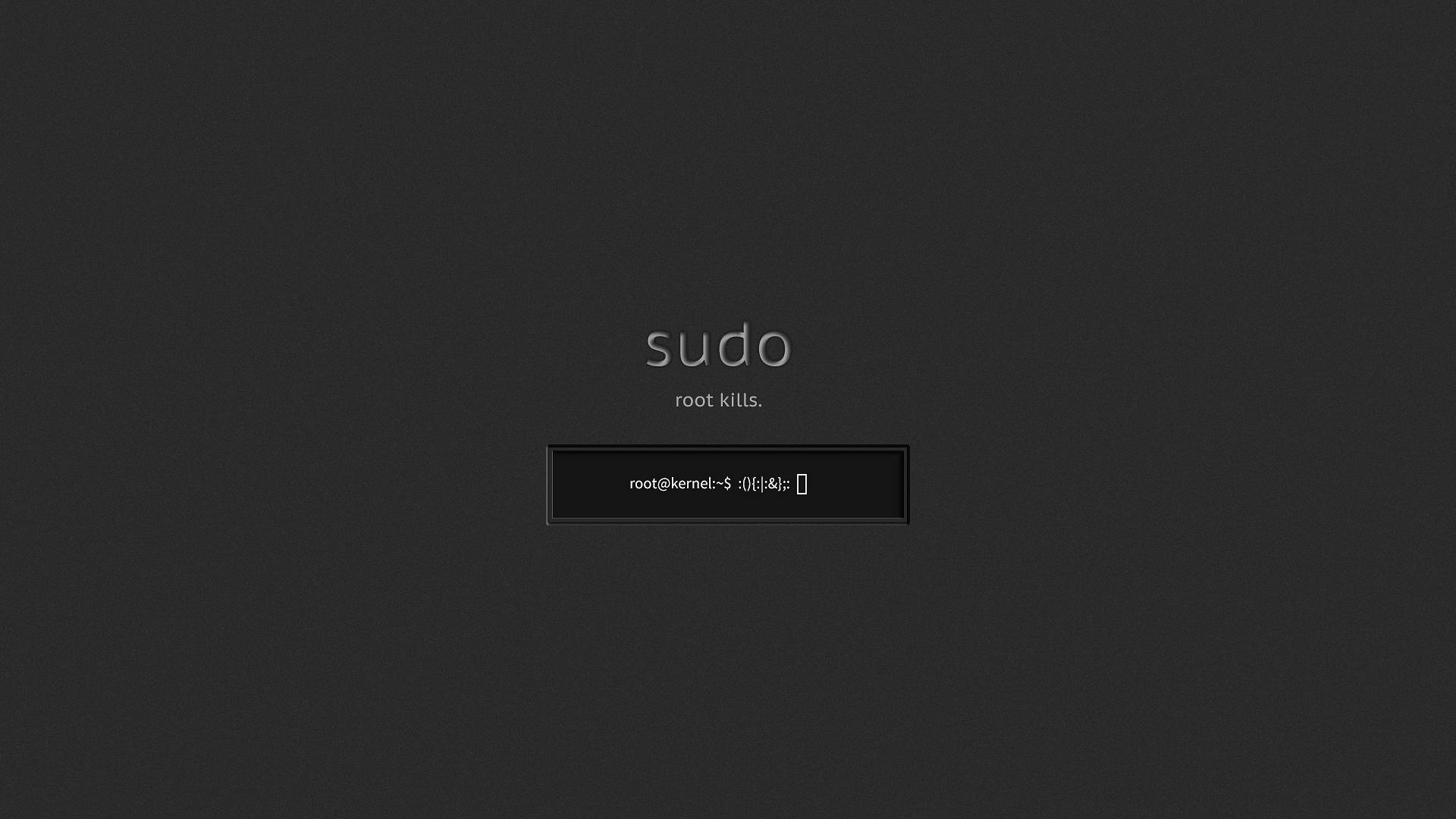 Ultra-black Sudo Kali Linux Background