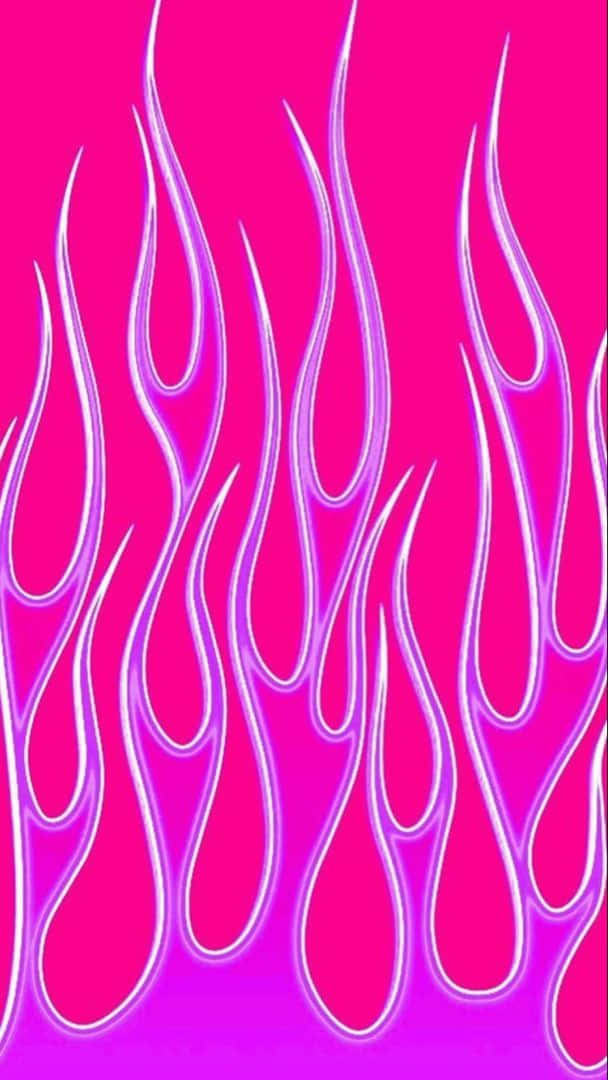 Ultra-bright Pink Flames Background