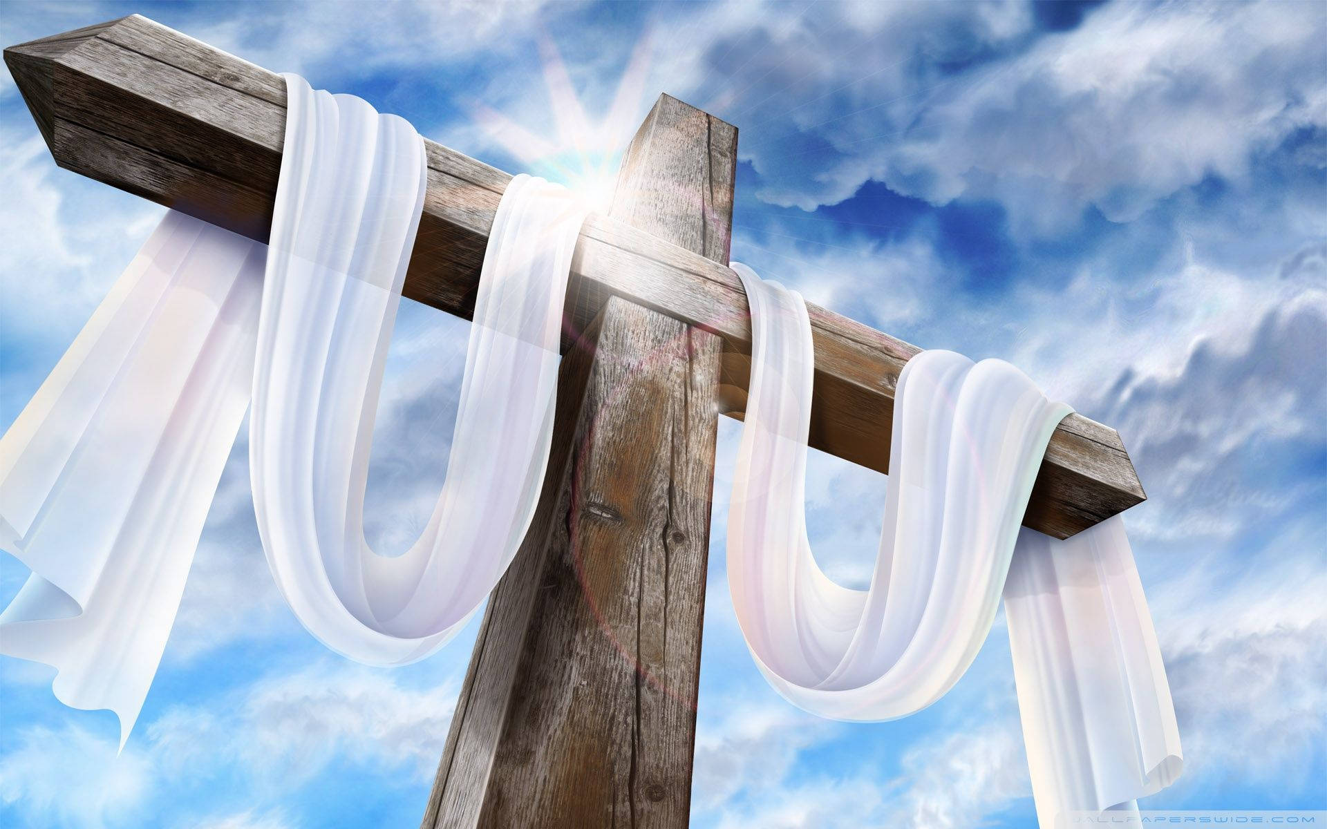 Ultra Hd Cross And White Cloth Background