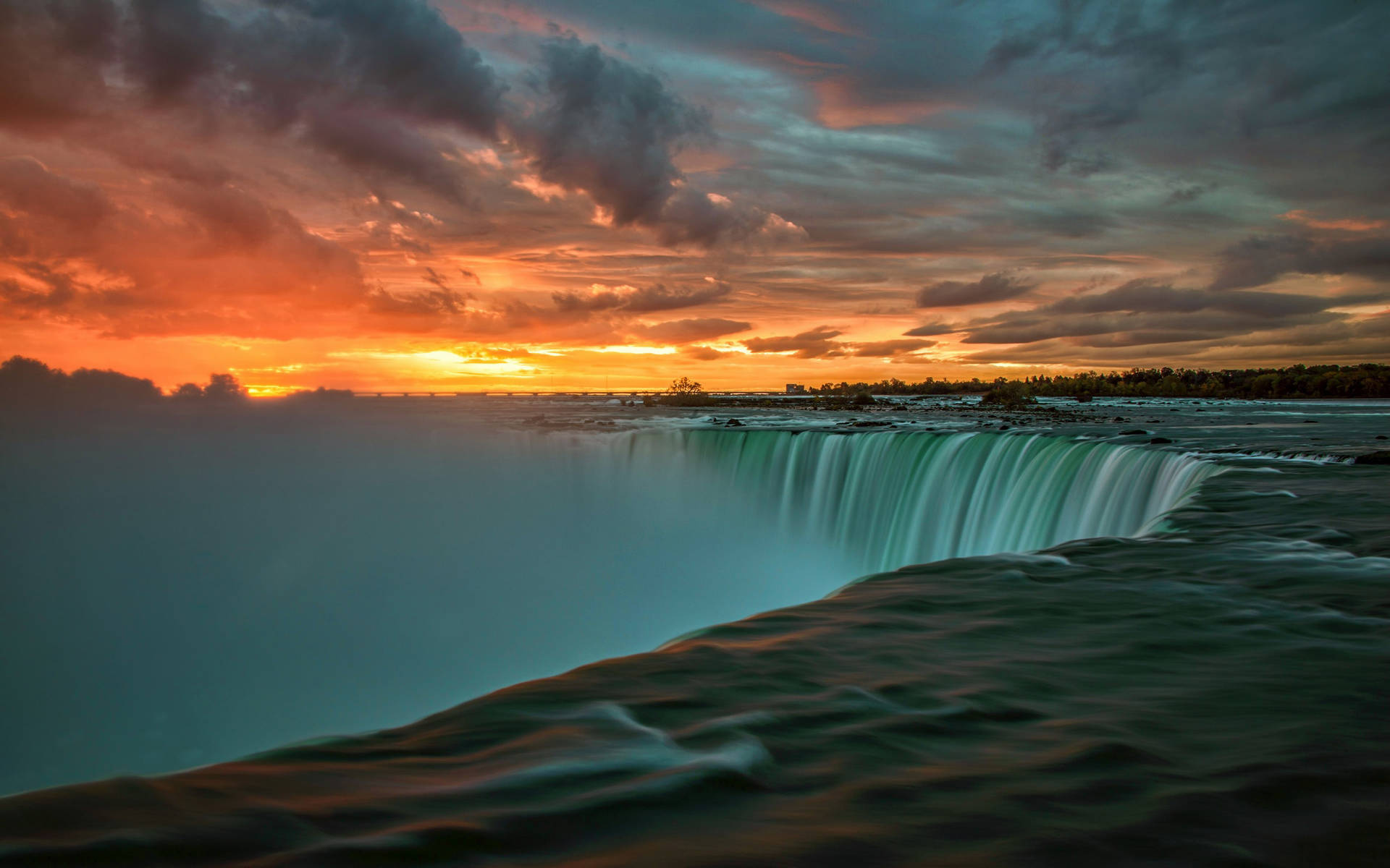 Ultra Hd Niagara Falls During Sunset Laptop Background