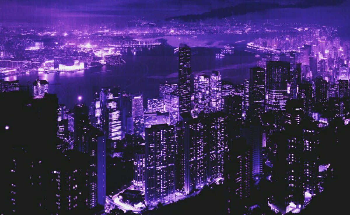 Ultra Modern Laptop Featuring A Stunning Purple Aesthetic Design Background