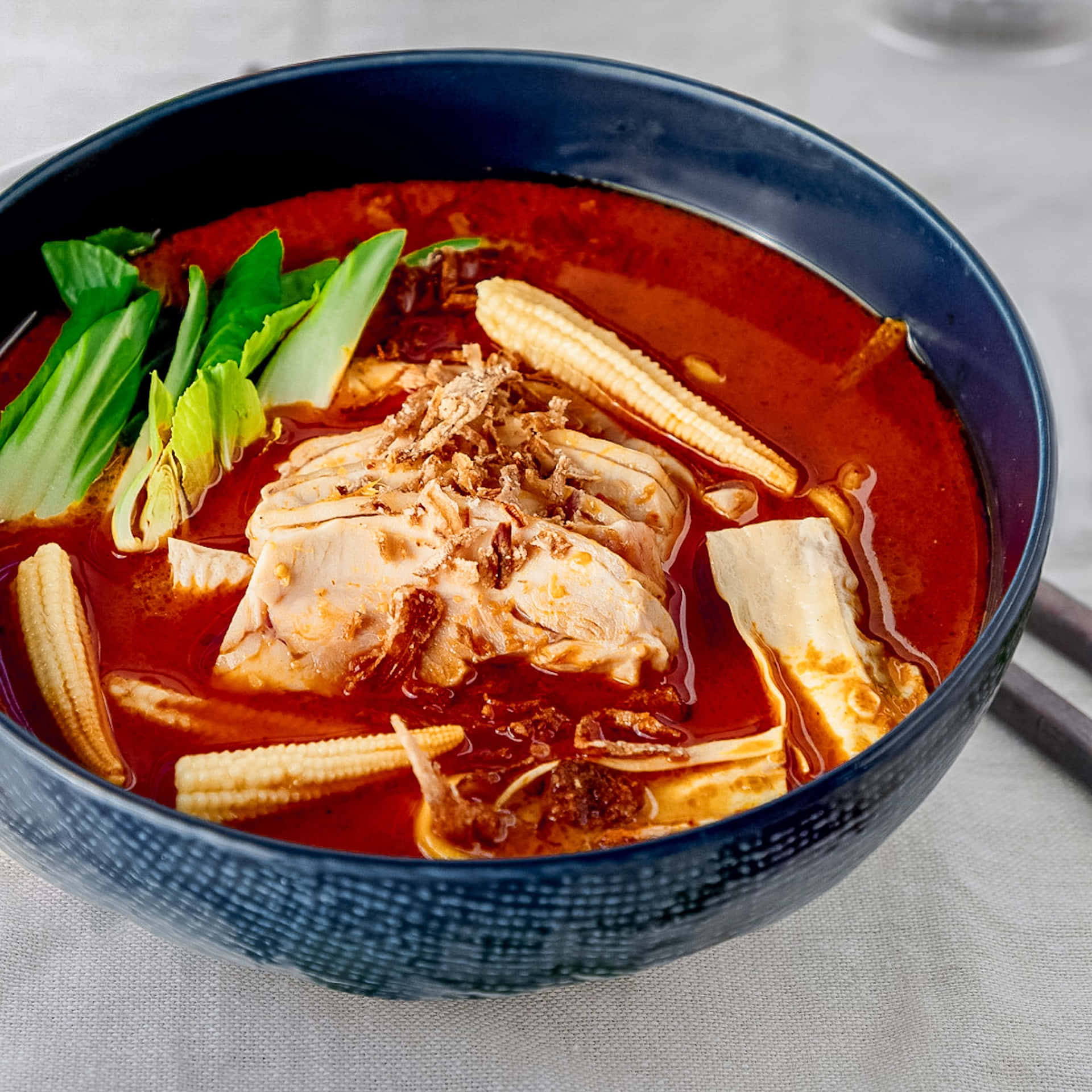 Ultra Spicy Curry Laksa With Deep Red Soup