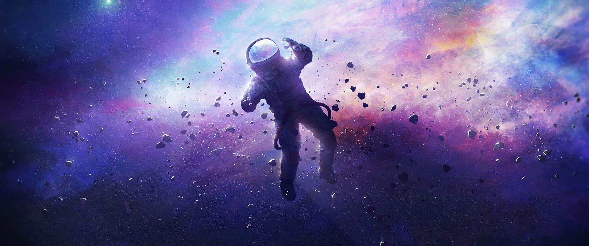 Ultra Wide 3440 X 1440 Astronaut Space Background