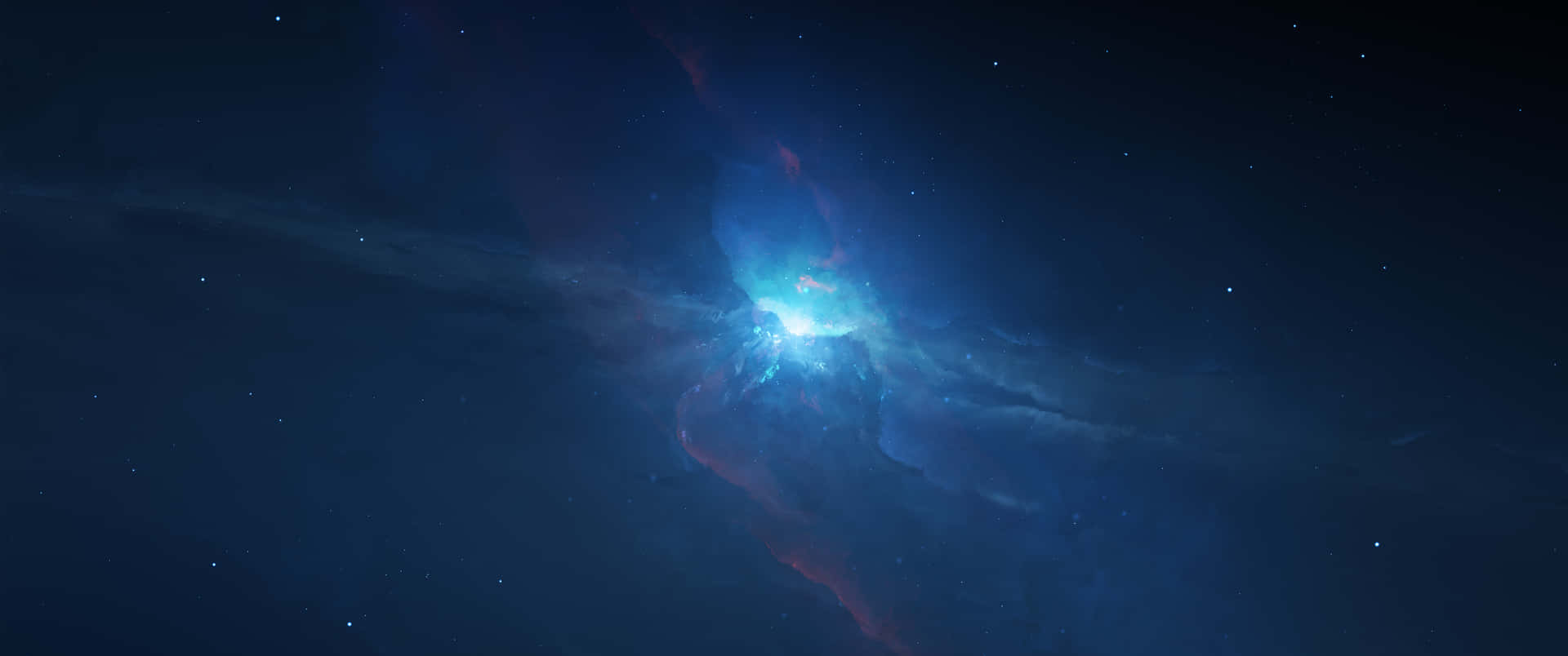 Ultra Wide 3440 X 1440 Blue Space Background