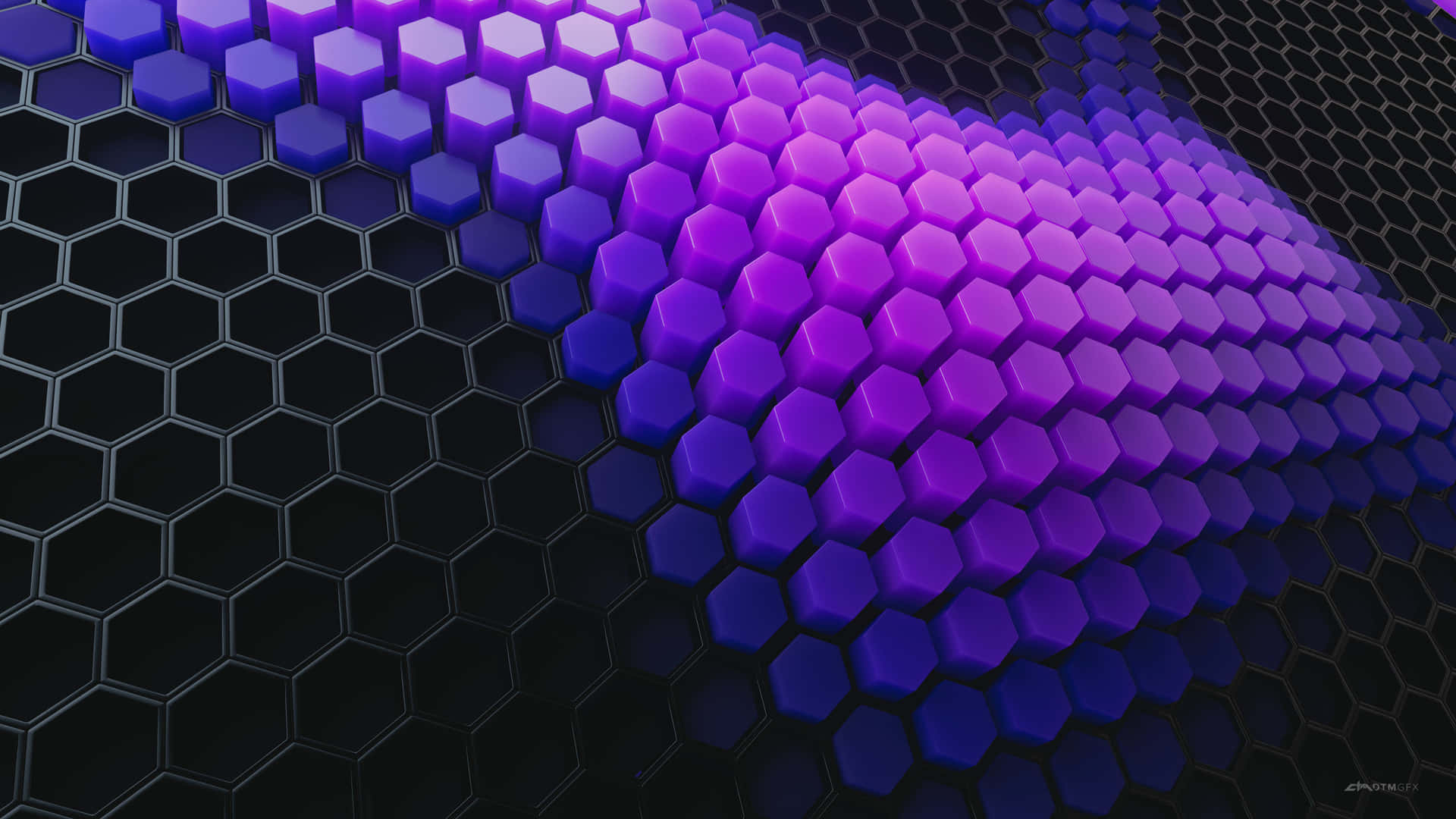 Ultraviolet 3d Hexagons Background