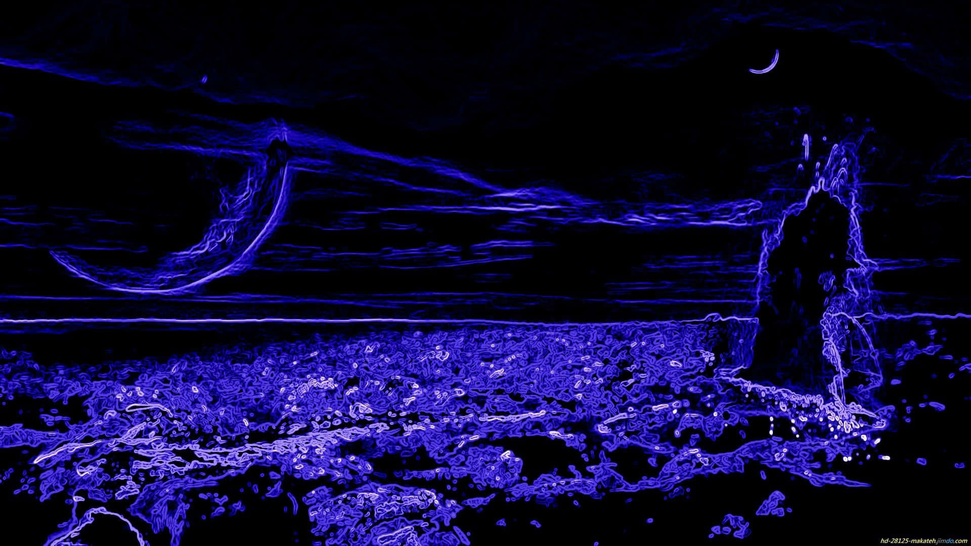Ultraviolet Celestial Bodies Background