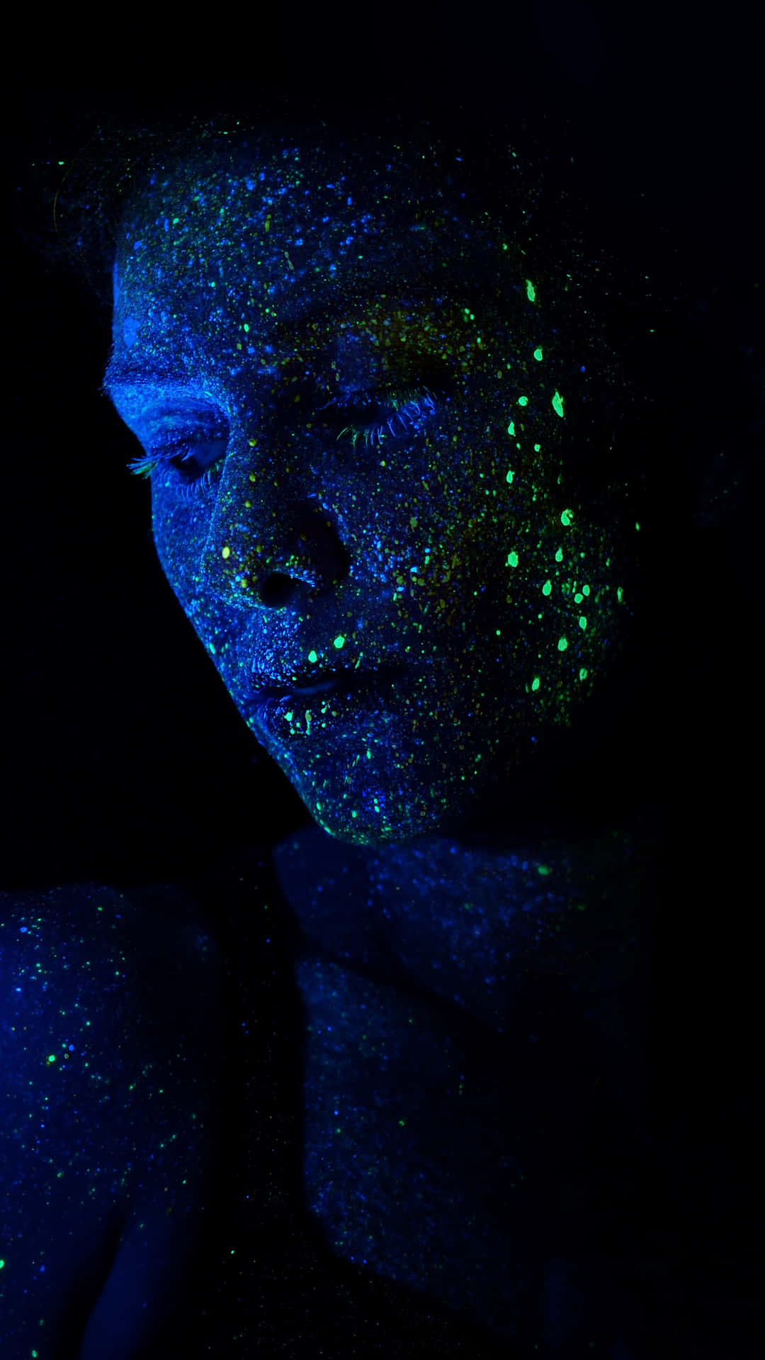 Ultraviolet Face Art Background