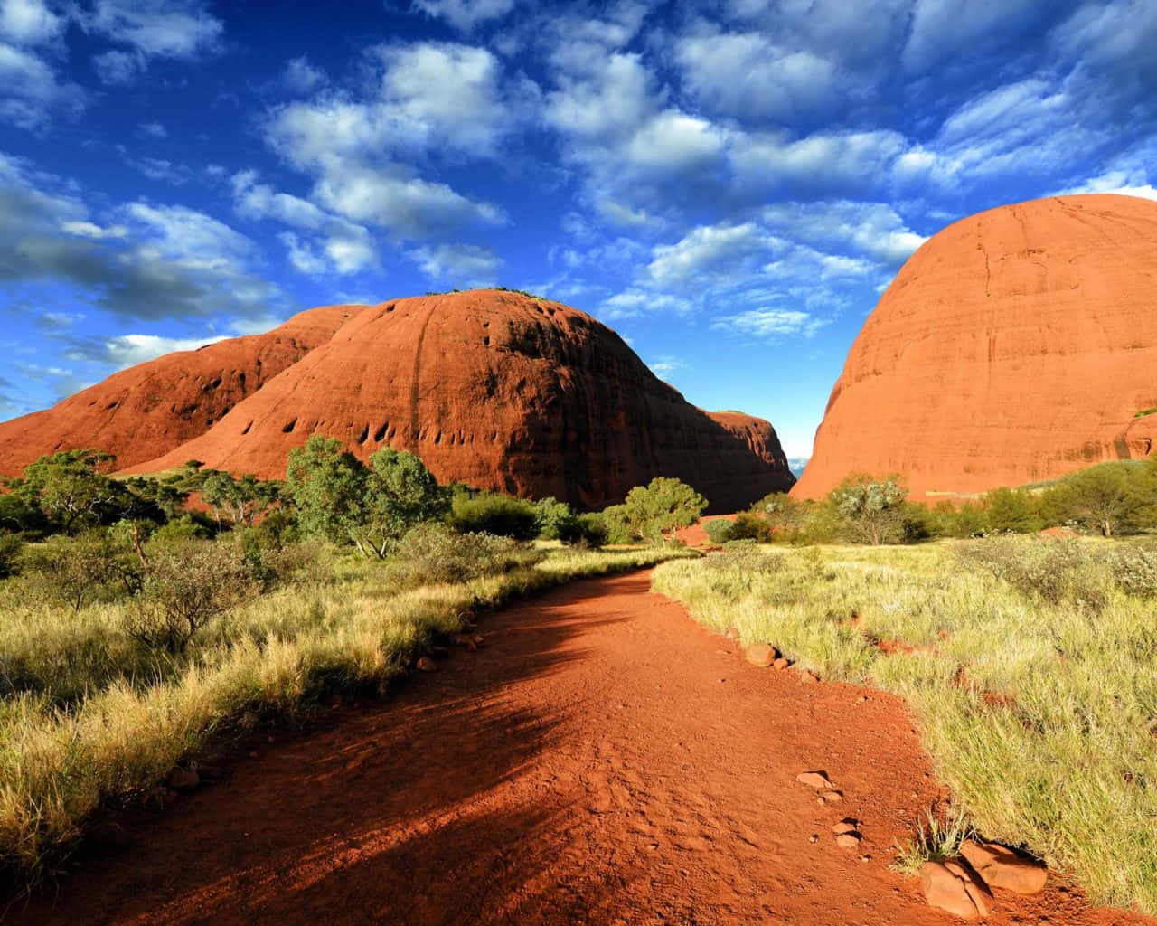 Uluru Monolith Sand Dunes Background