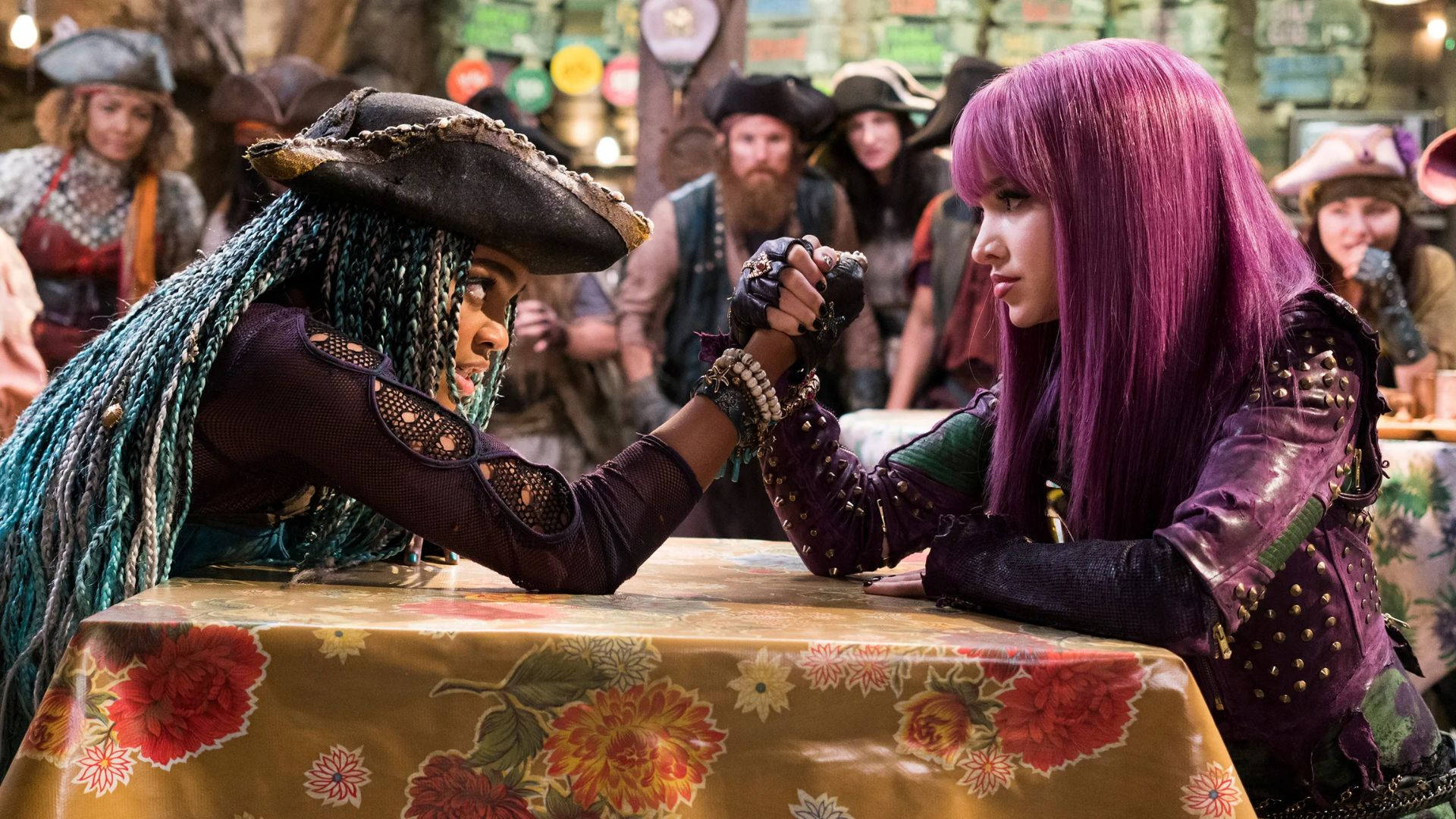 Uma And Mal Arm Wrestle Descendants 2 Background