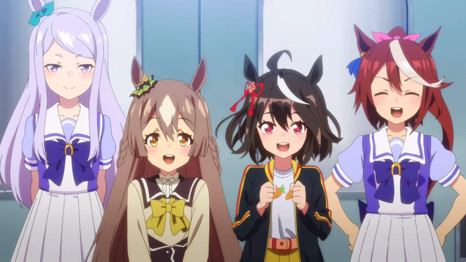 Uma Musume Pretty Derby Smiling Characters Background