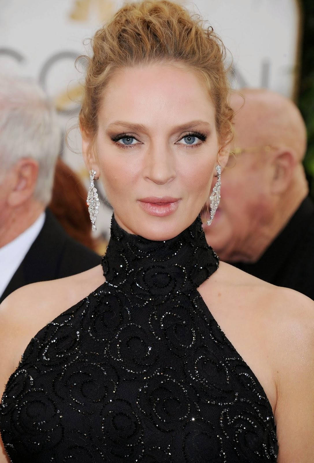 Uma Thurman At The 71st Annual Golden Globe Awards