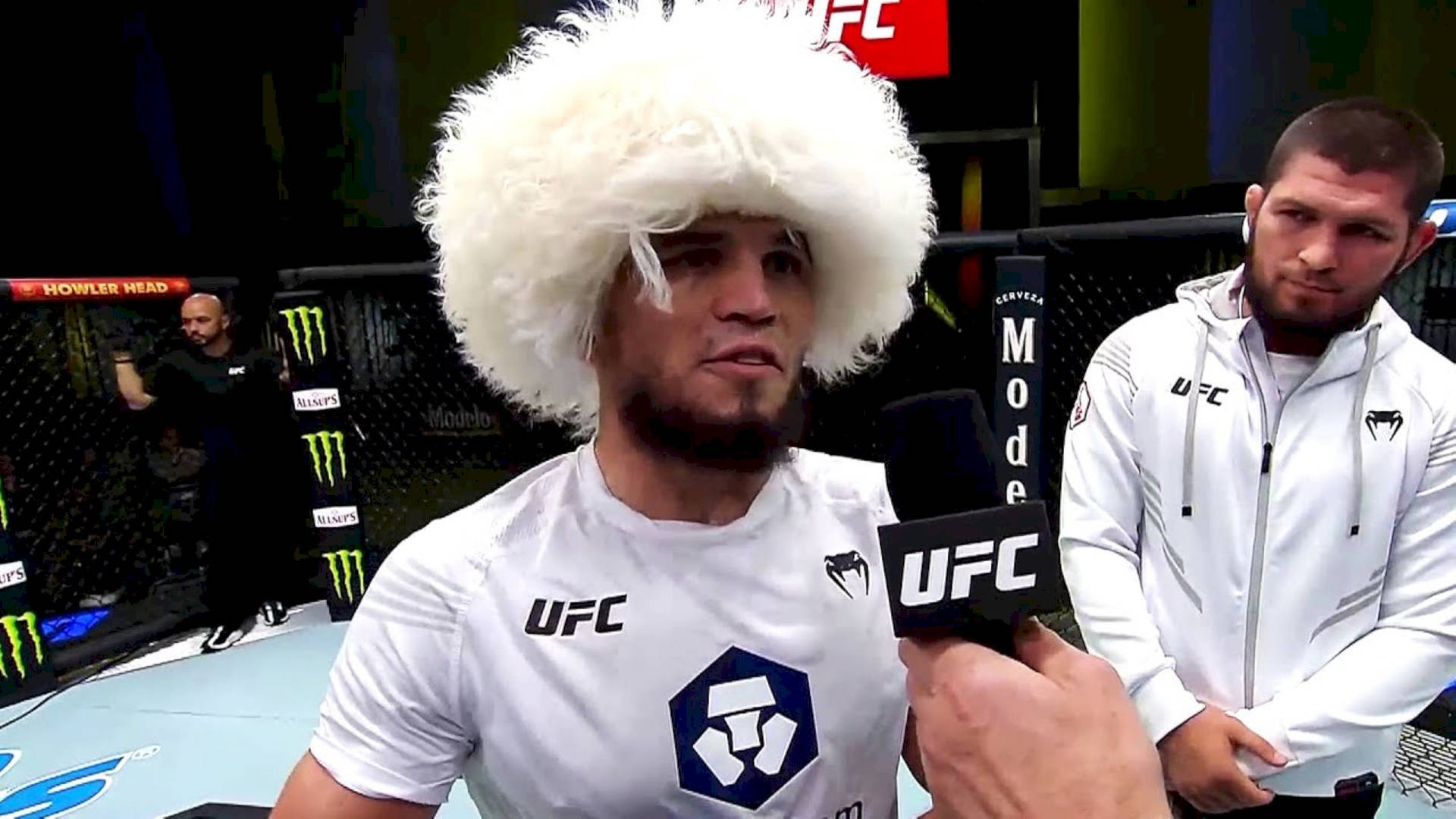 Umar Nurmagomedov During Interview Background