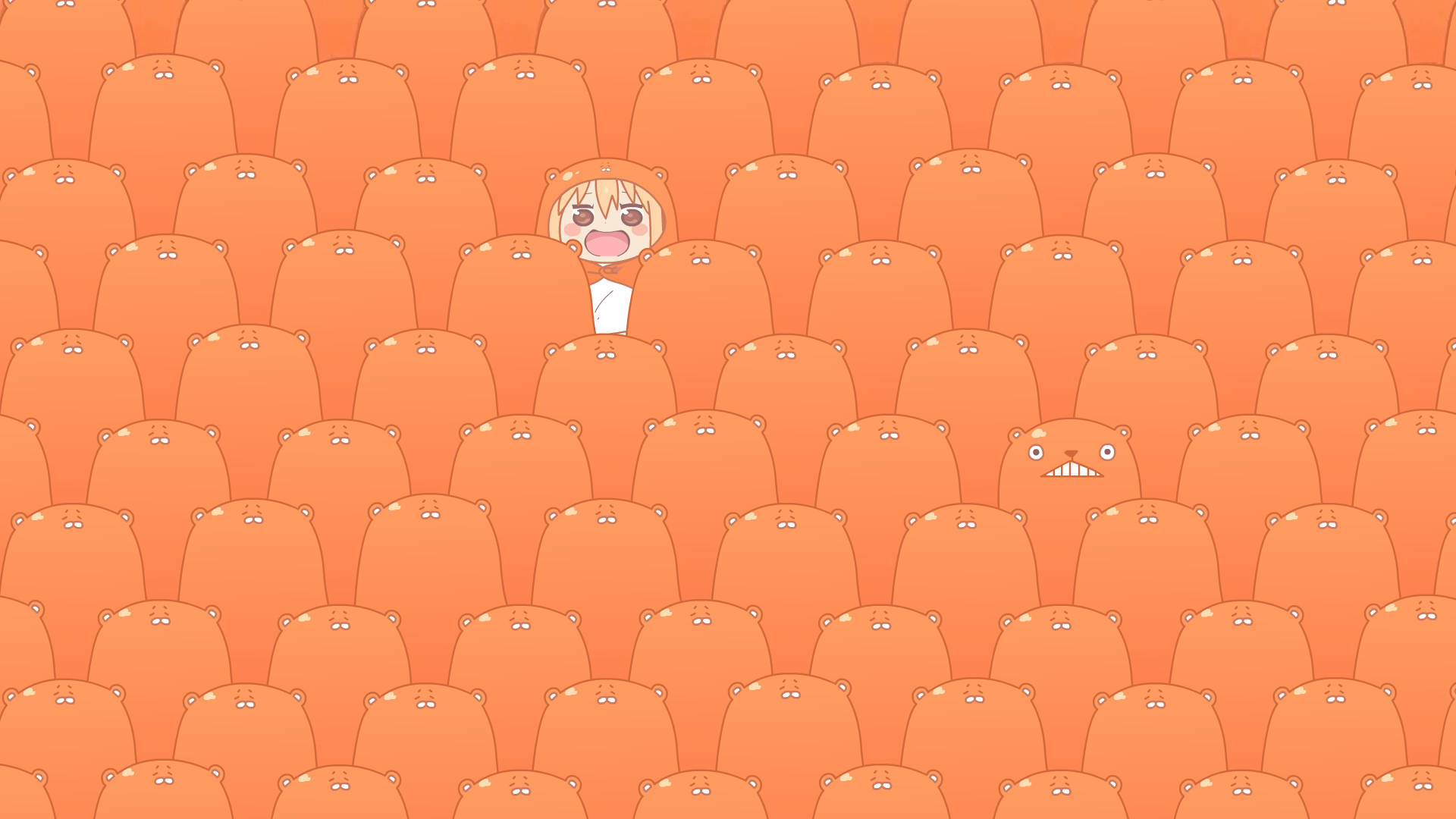 Umaru With Cute Orange Bears Background