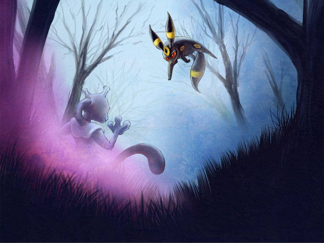 Umbreon Jumping In Forest