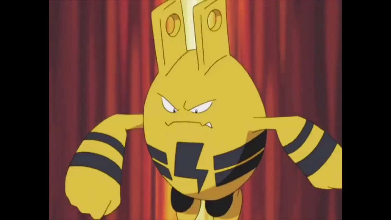 Unamused Elekid From Anime Background