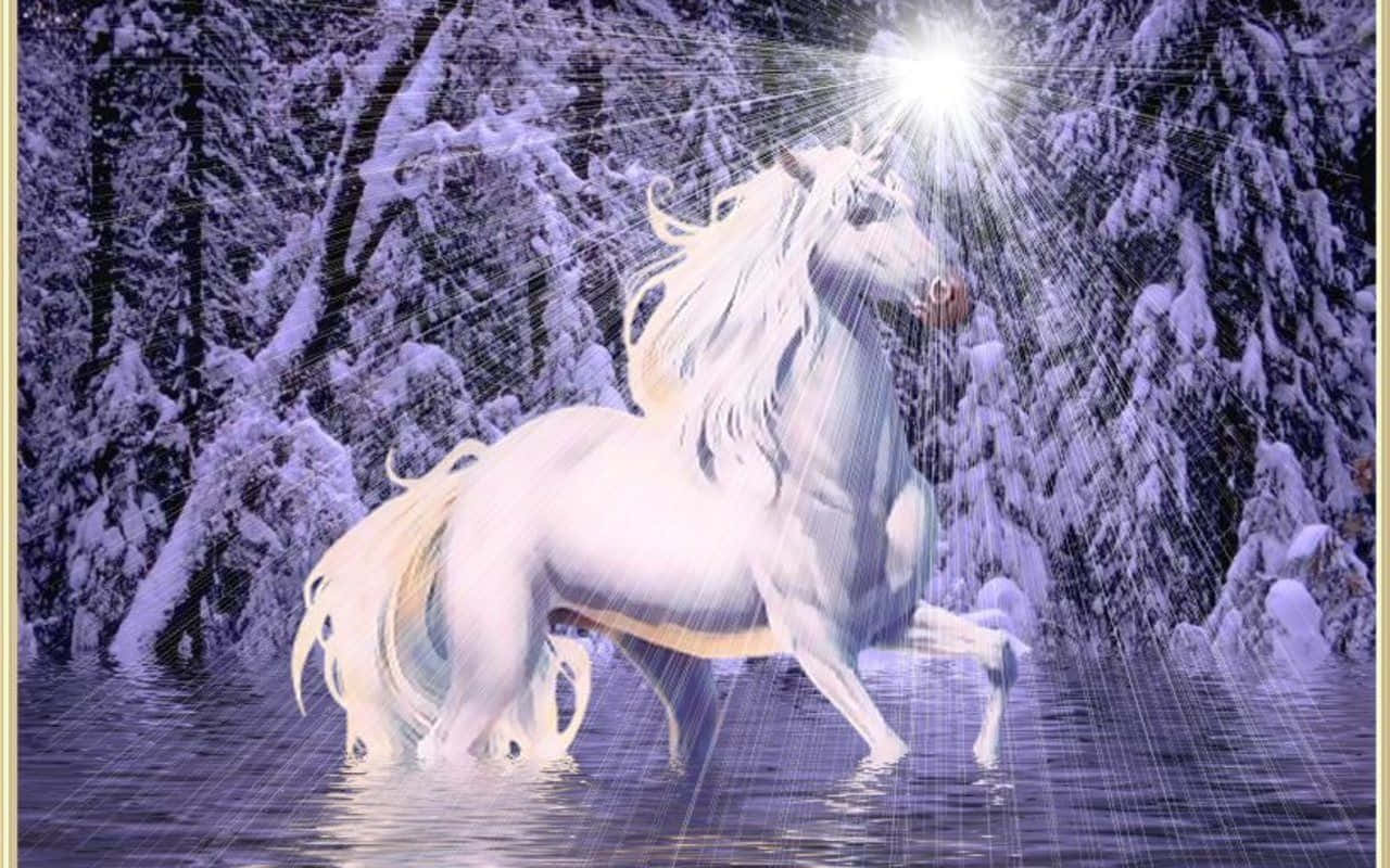 Unbelievable Realistic White Unicorn Background