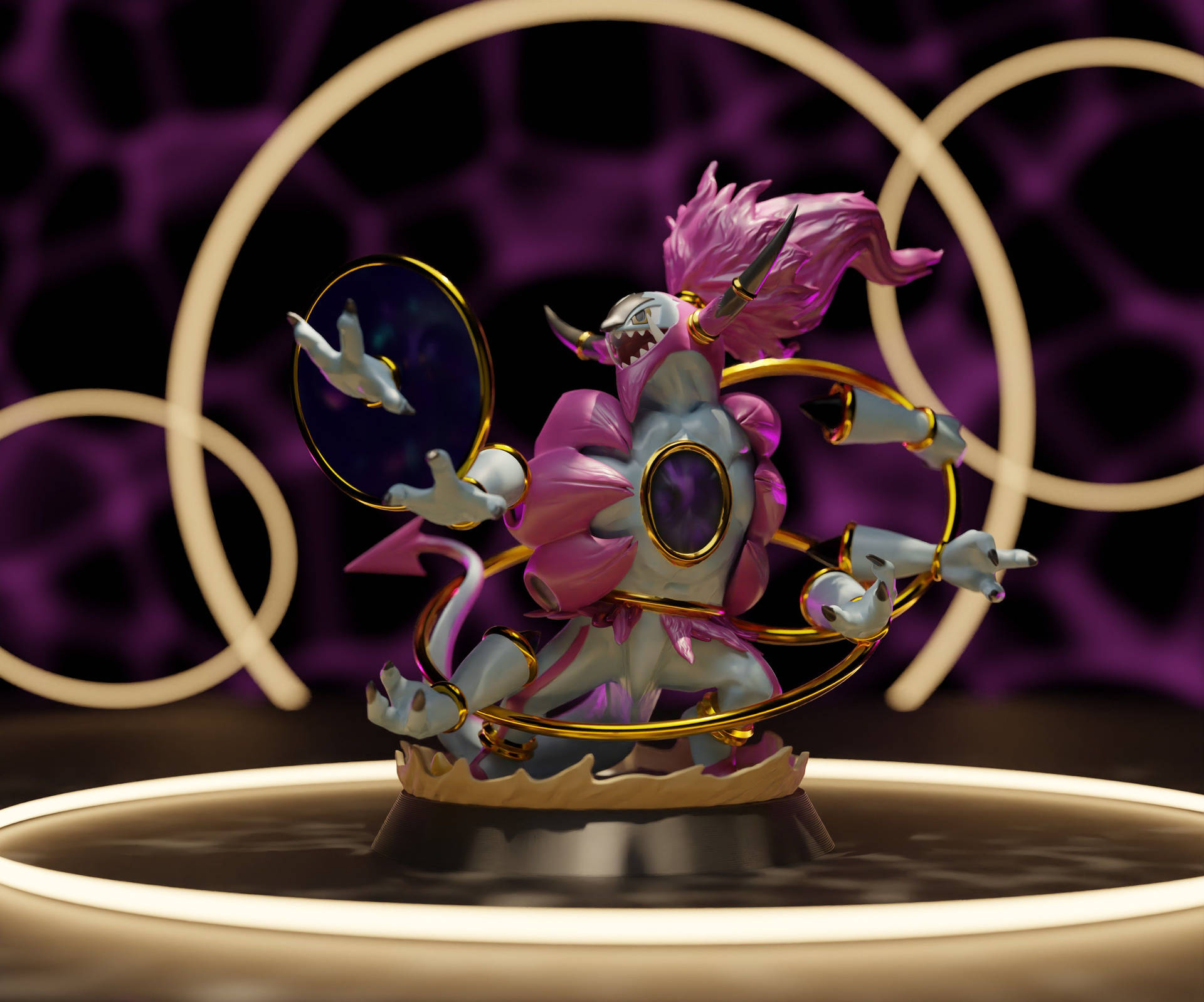 Unbound Hoopa - The Legendary Psychic Ghost Pokémon Background