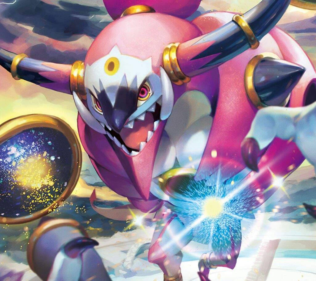 Unbound Hoopa With Light Orb Background