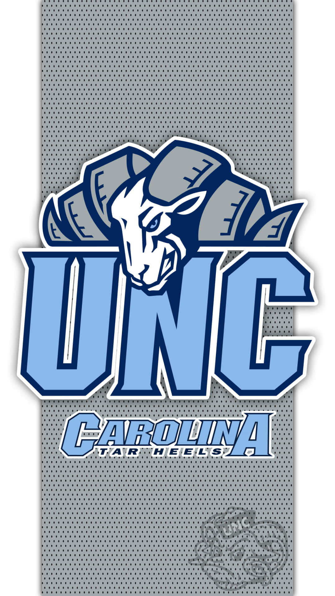 Unc Carolina Rams Logo On A Gray Background Background