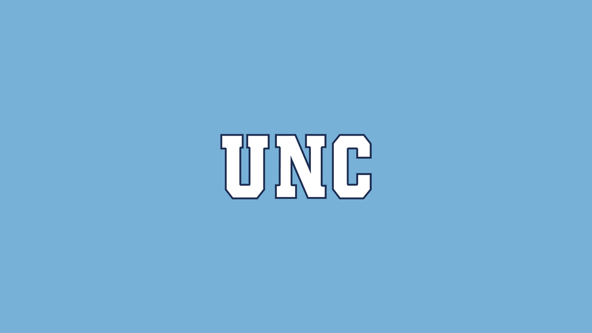 Unc Logo On A Blue Background Background