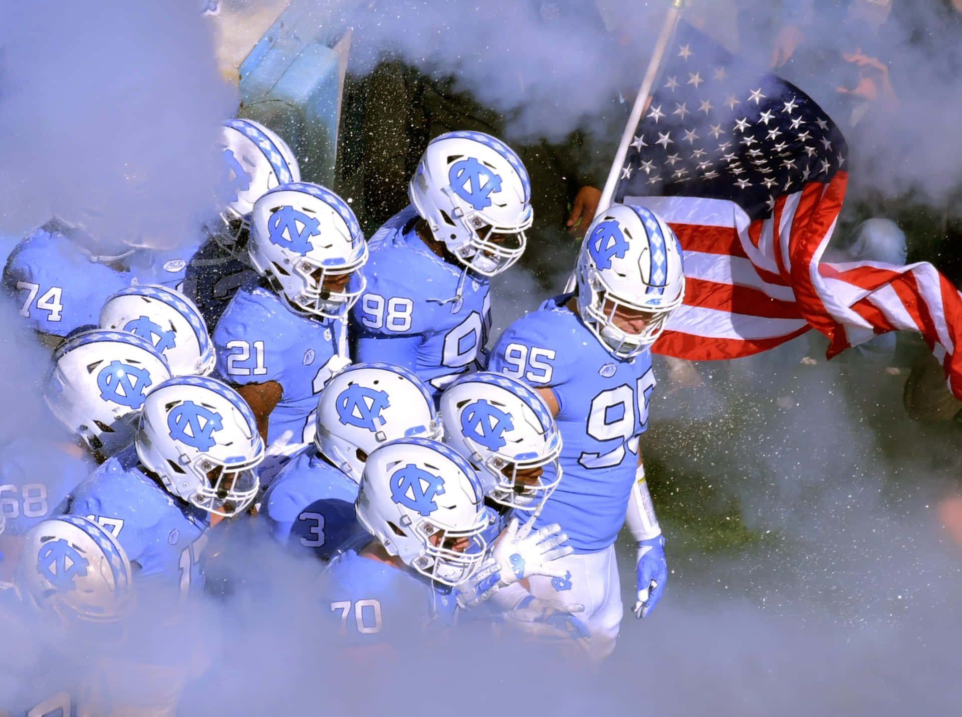 Unc Tar Heels Take On Virginia Cavaliers Background