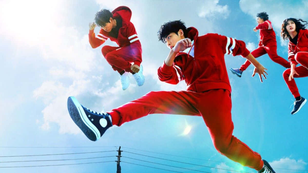 Uncanny Counter Cast Doing Parkour Background