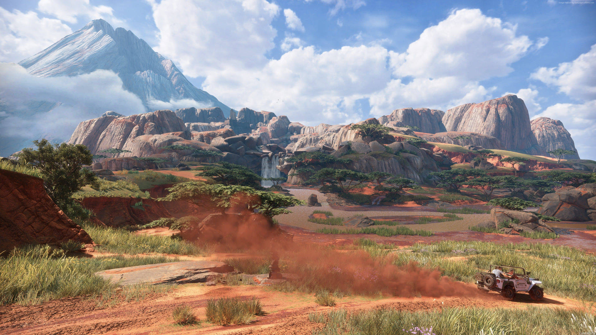 Uncharted Video Game Canyon Background