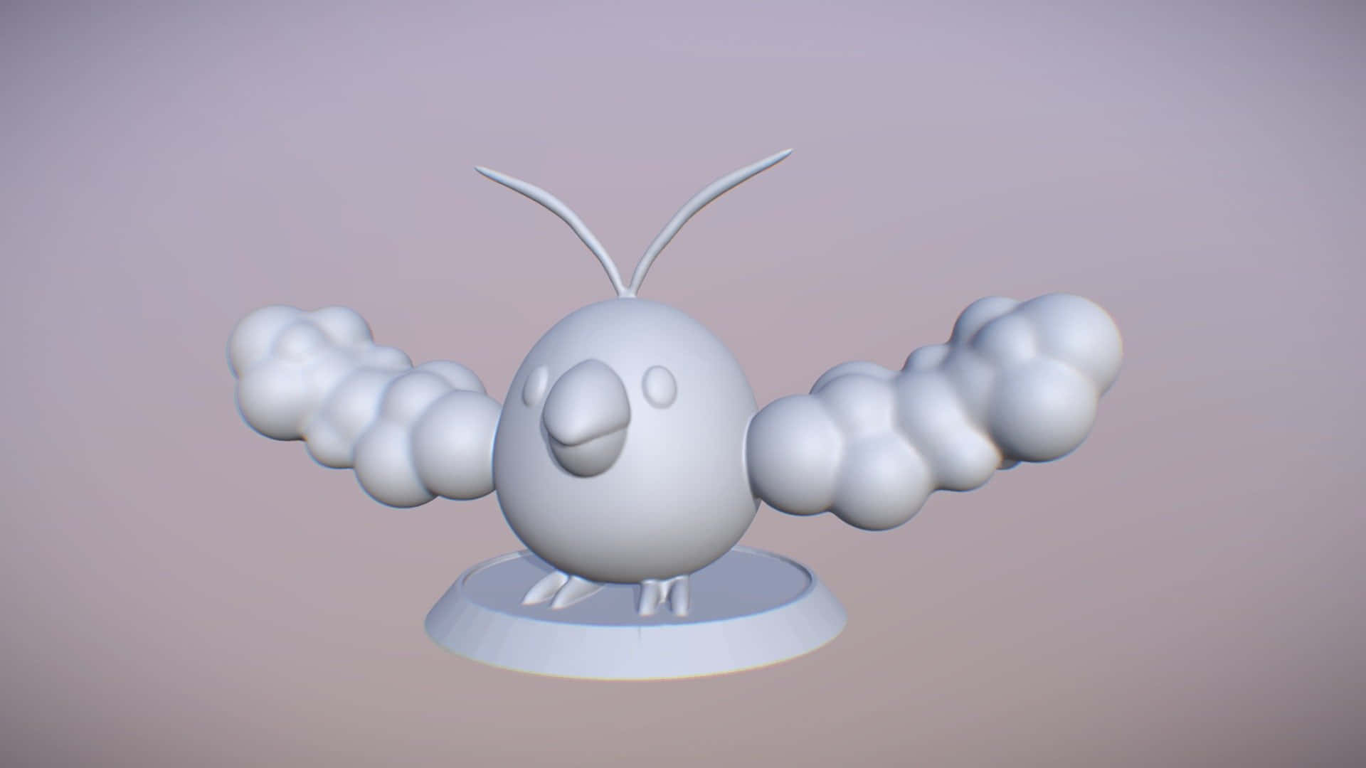 Uncolored Swablu Model Background