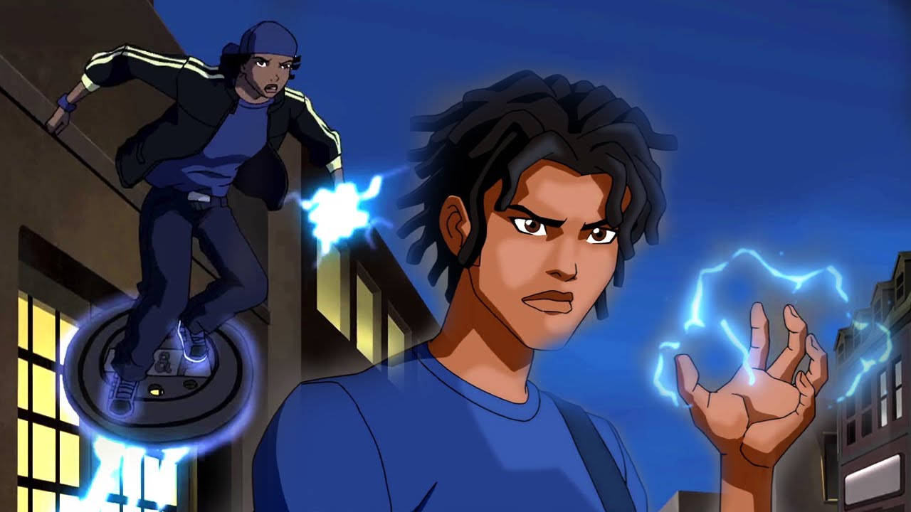 Uncostumed Static Shock Artwork Background