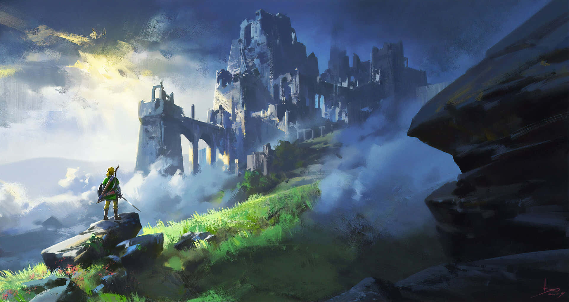 Uncover Mysteries And Face Challenges In The Legend Of Zelda: Breath Of The Wild. Background