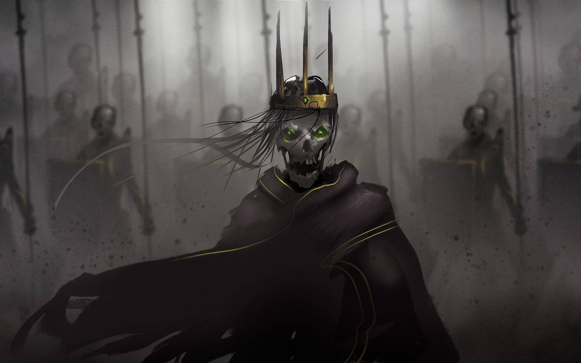 Undead King Skeleton Desktop Background