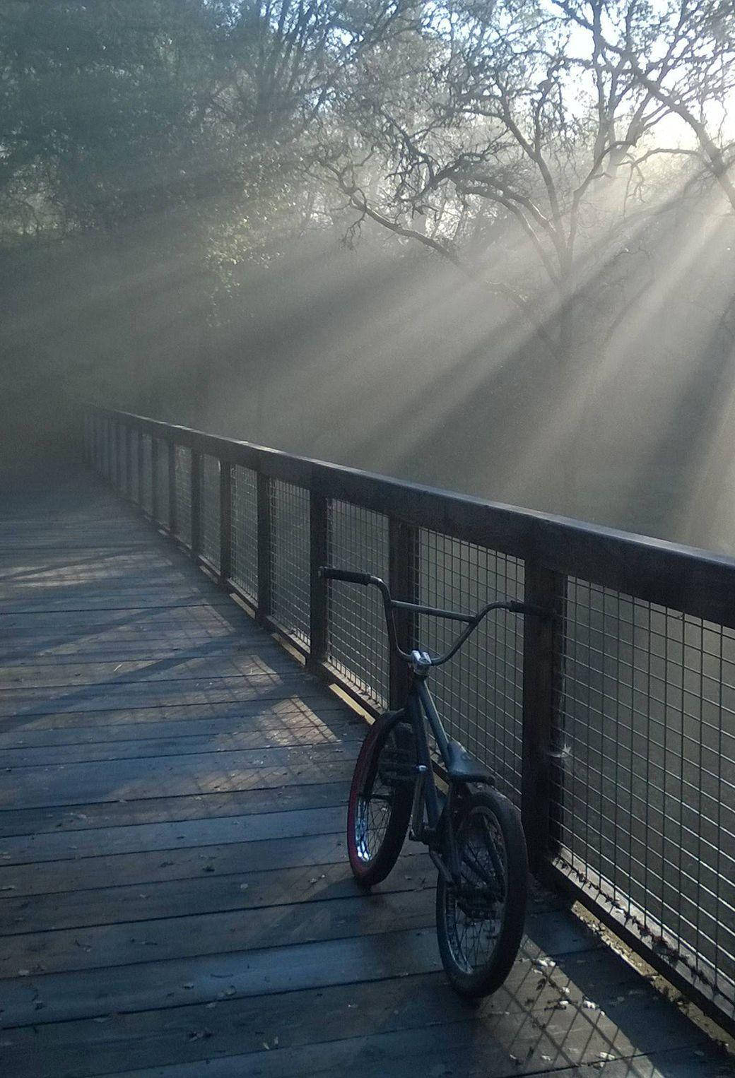 Under Sun Rays Bmx Bicycle Iphone Background