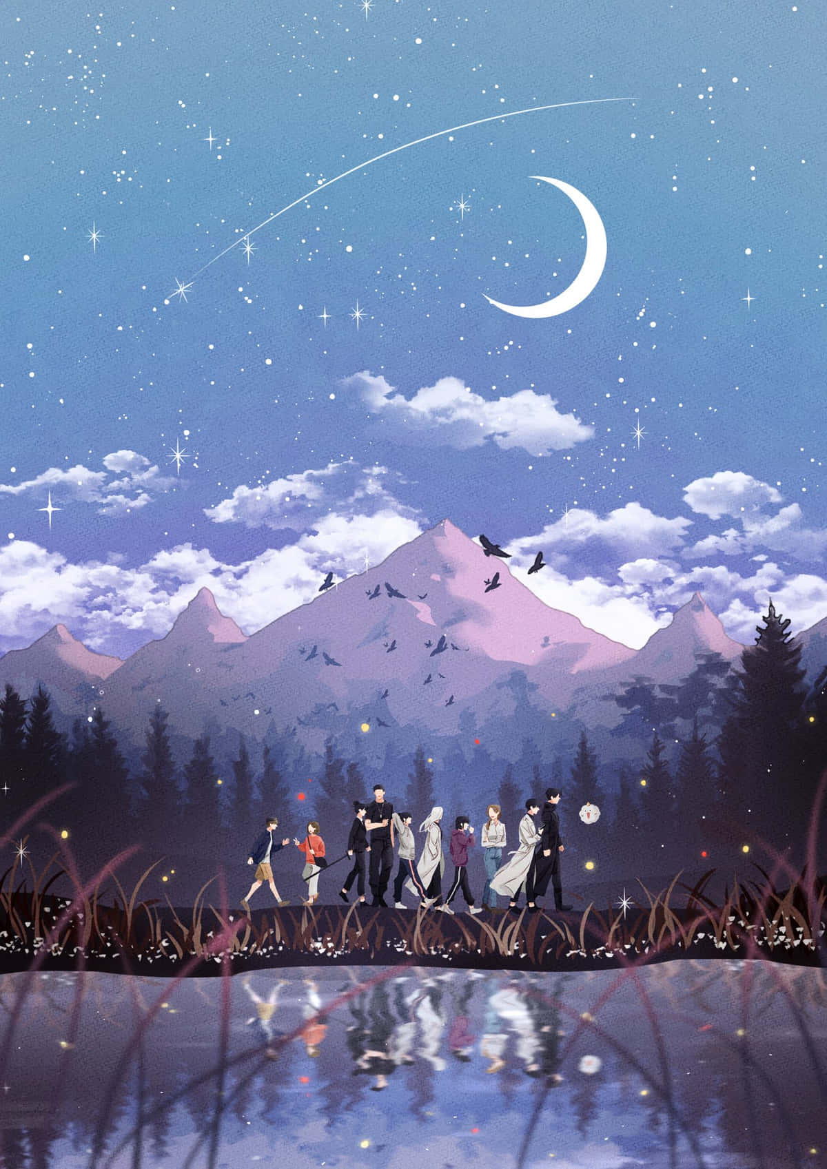 Under The Omnicient Moon Background