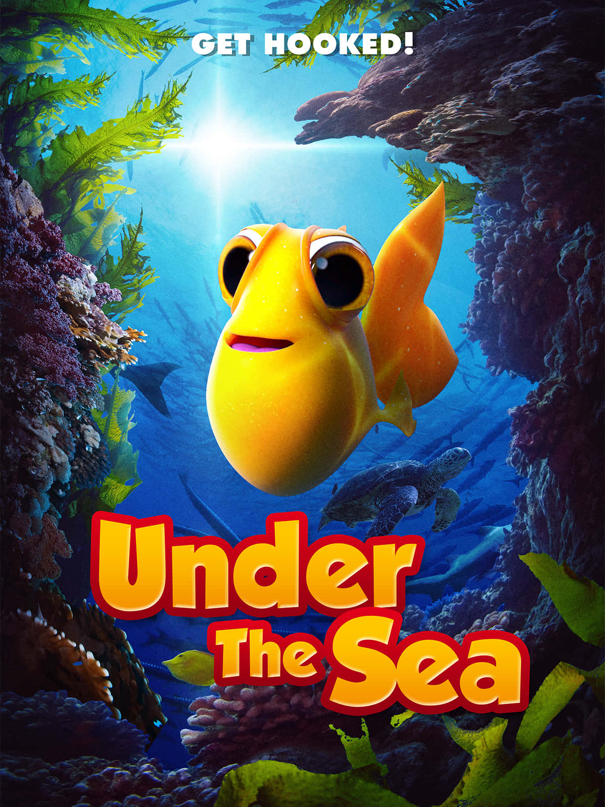 Under The Sea Animated Adventure Poster Background