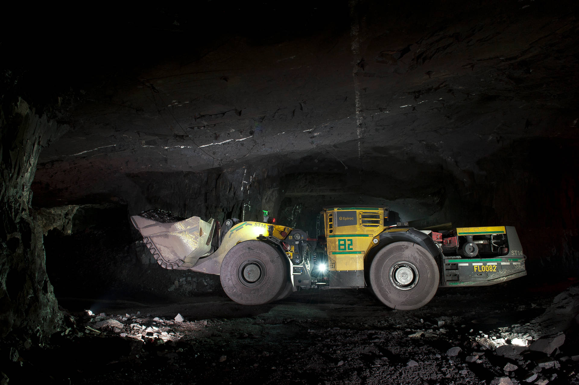 Underground Coal Mining Machine Background