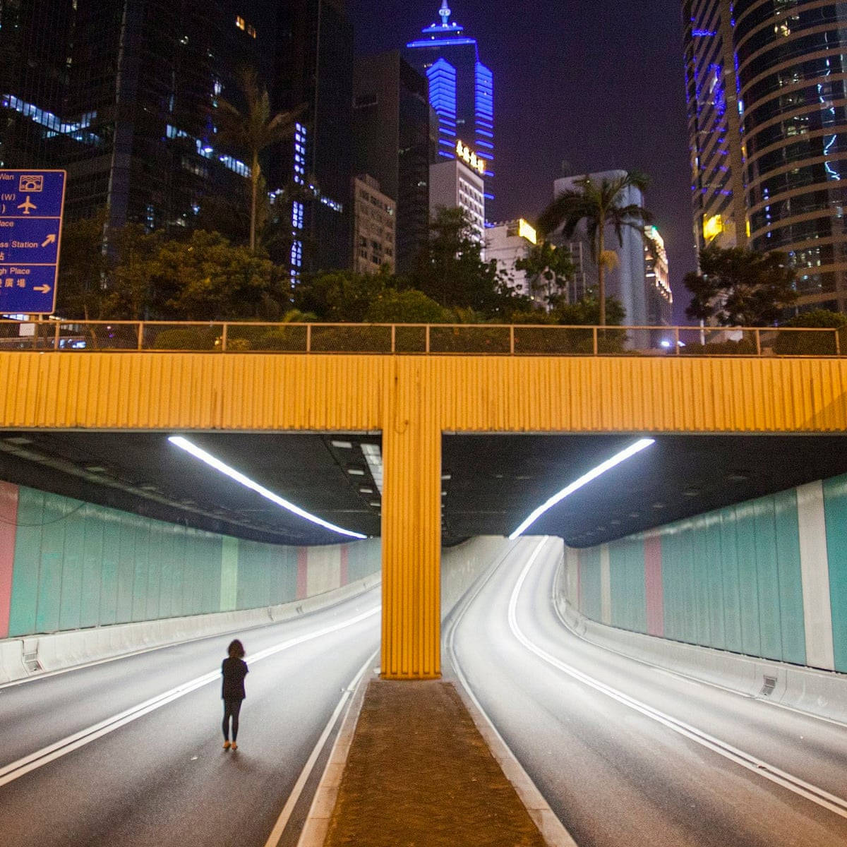 Underground Tunnel Urban City At Night