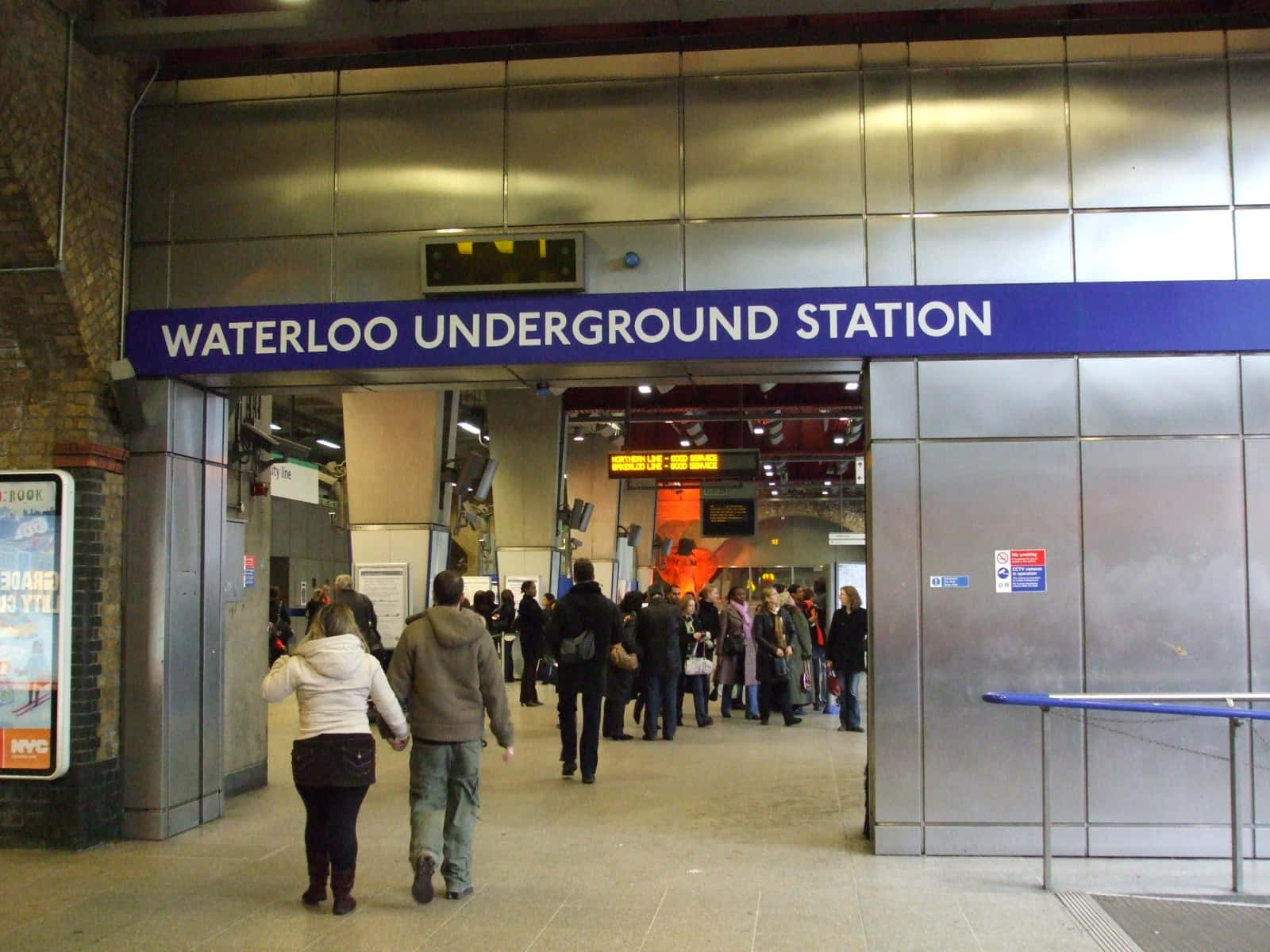 Underground Waterloo Station Entrance Background