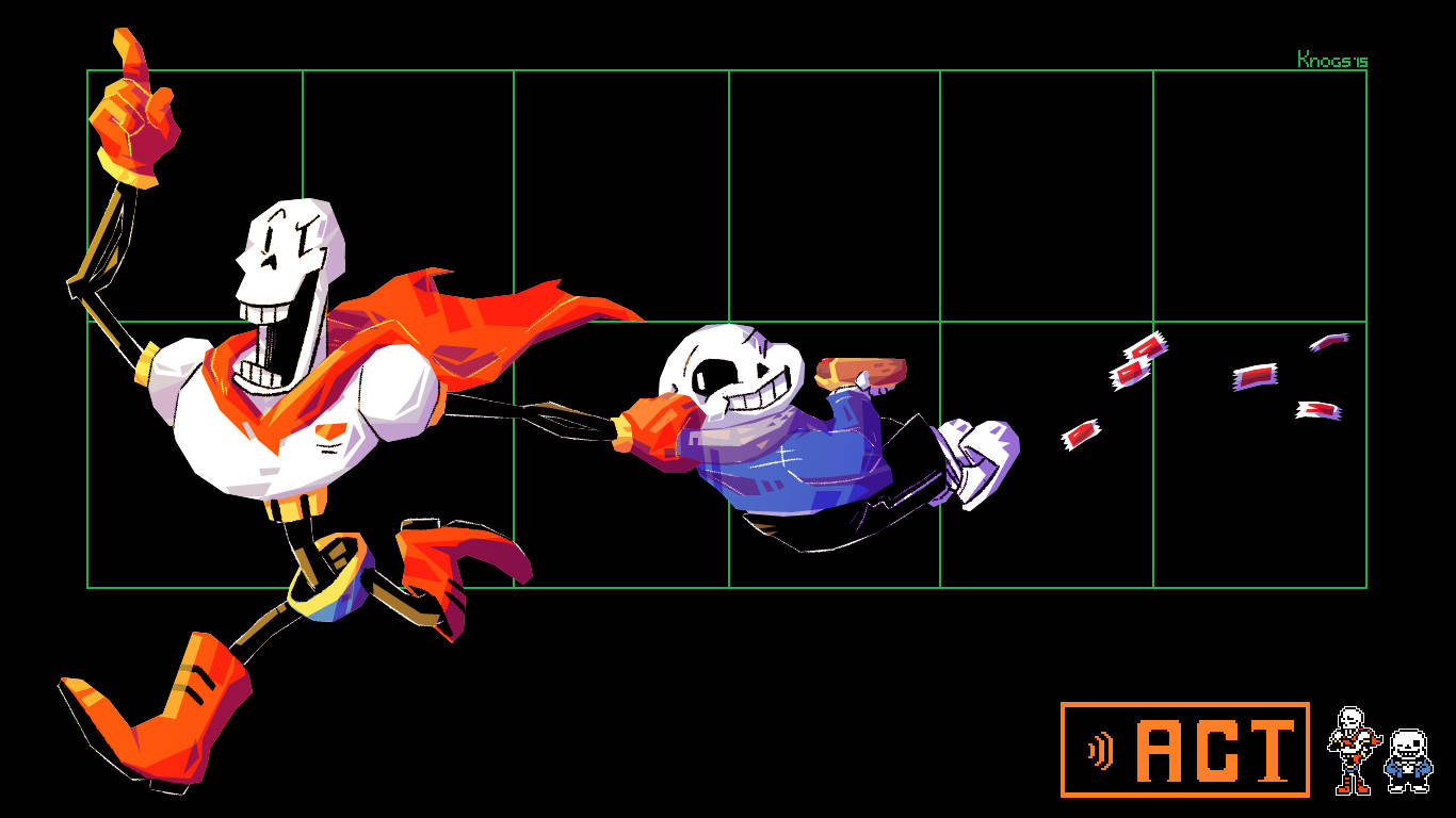 Undertale Brothers Papyrus And Sans Background