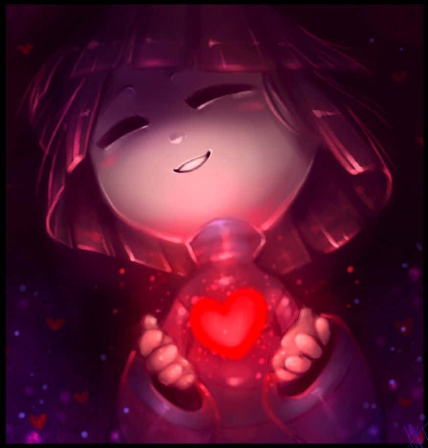 Undertale Frisk Heart Background