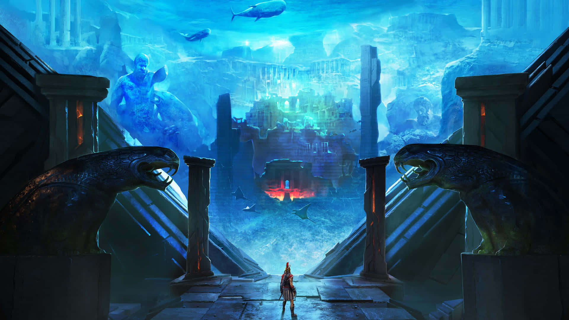 Underwater Castle Atlantis The Lost Empire Background