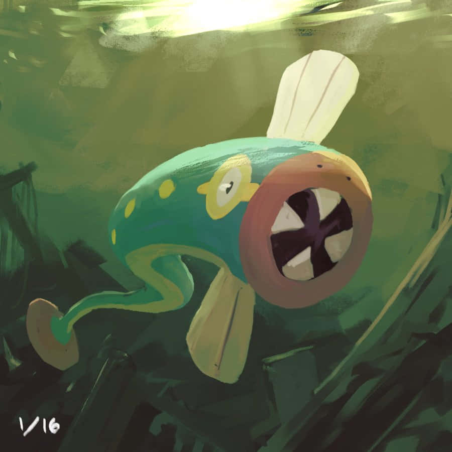 Underwater Exploration In Murky Water Background