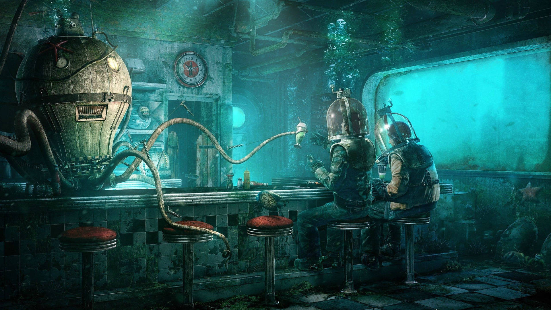 Underwater Fantasy Bar Background