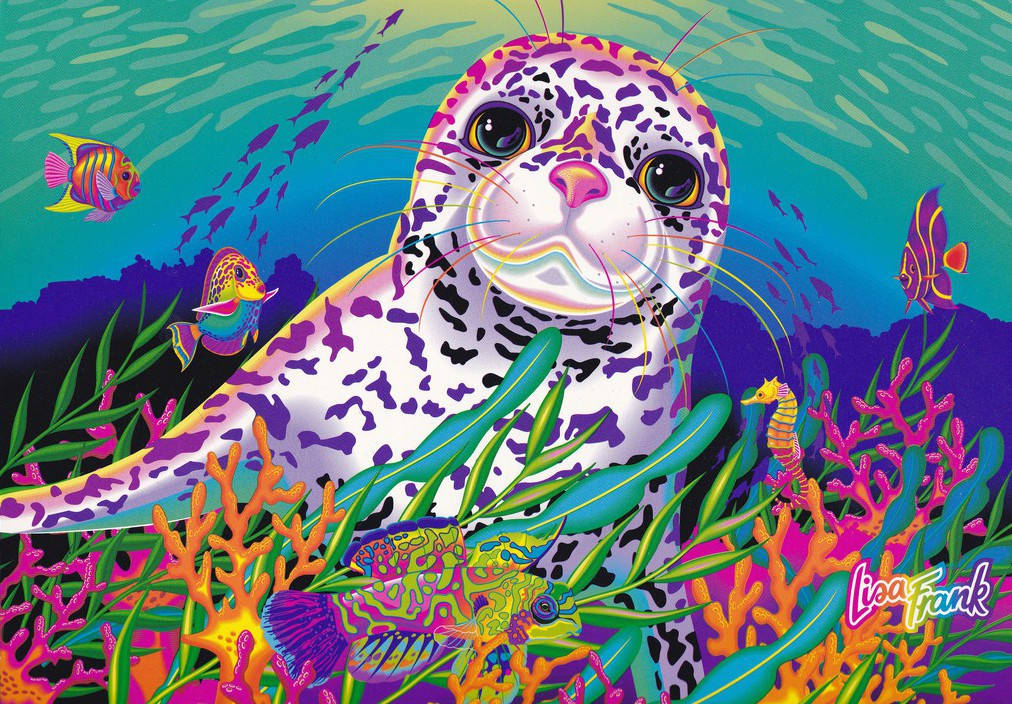 Underwater Lisa Frank Seal Background